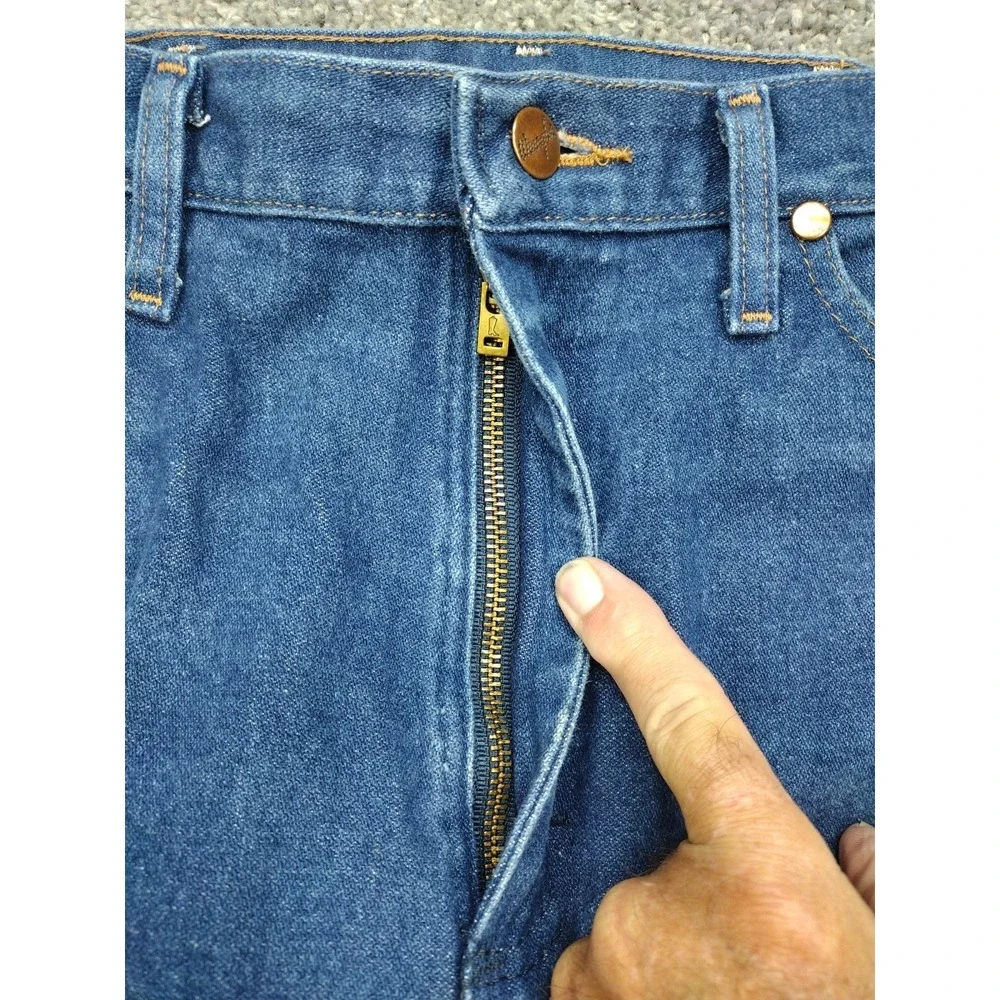 90's Wrangler Mens 33x33 Jeans 13MWZ A001 3030 Dad Ranchwear Blue Denim Pants